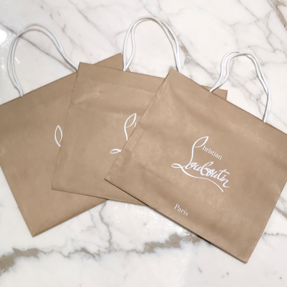 CHRISTIAN LOUBOUTIN 3 shopping bags
